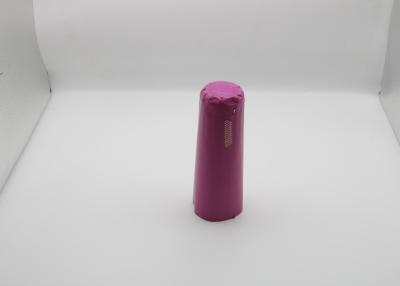 China Embossed Logo Design Aluminium Capsule for Sparkling Wine Bottles 34*120mm Pink Color Champagne Capsule for sale