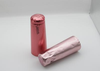 China Modifique el sello de los casquillos para requisitos particulares del encogimiento del calor del PVC para el plástico de embalar de Champagne Wine Liquor Bottle Cap con la raya del rasgón en venta