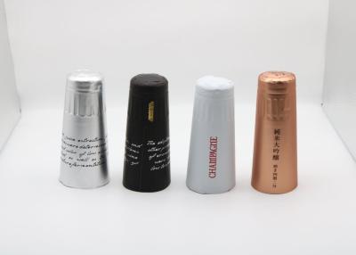 Chine La capsule en aluminium vide adaptée aux besoins du client de bouteille de Champagne Wine Beer Glass Shrink de vide avec des capsules d'aluminium de joint marquent la copie à vendre