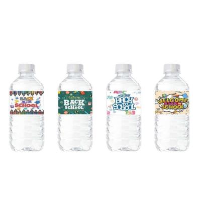 China Sello térmico personalizado Botella de agua de plástico Embalaje Manga de PVC Retroceder Manga de envoltura Etiqueta para botellas de agua Adesivo adesivo en venta