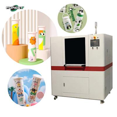 China Digitale inkjetprinter 360 graden UV-printer voor cilindrische en kegelvormige objecten Te koop