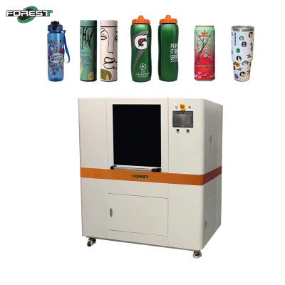 중국 디지털 UV 잉크젯 프린터 실린더 프린터 스테인리스 스틸 테르모스 병 캔 인쇄 기계 판매용
