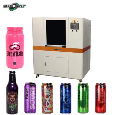 China Revolutioneer uw merknaam: UV-flesprinter met 3 G5i-koppen voor verbluffend volkleurig draaidruk op glazen flessen Te koop