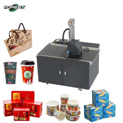 China Geaffineerde inkjetprinter Kartonnen doos Printmachine Single Pass Digital Printer Food Pack Pizza Box Te koop