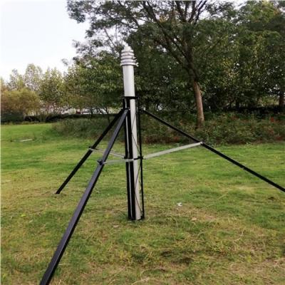 China Tripod 15M Hand Push Sectional 10KG Portable Antenna Mast for sale