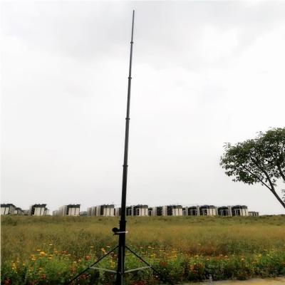 China Winch Up 9M 15KG Telescopic Antenna Mast Portable for sale