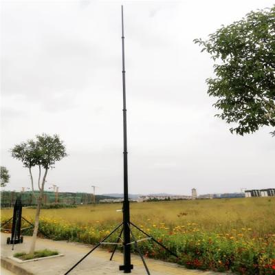 China 3 Legs 20M Aluminum 6063 Aerial Photography Winch Up Mast for sale
