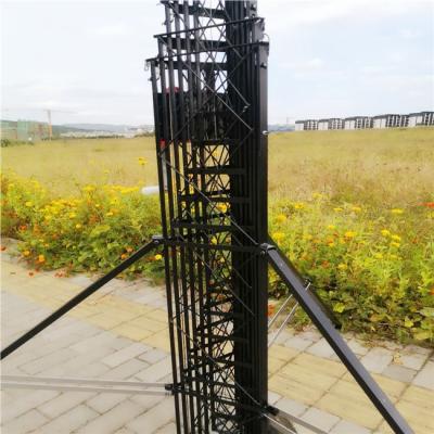 China Hand Winch 6M 4 Sections Telescopic Guyed Lattice Tower for sale