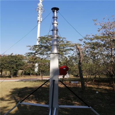 China Winch Operated 9M 30ft Telescoping Aluminum Antenna Mast for sale