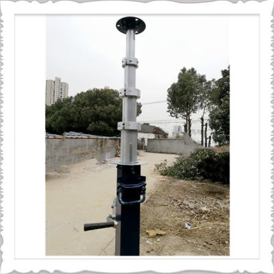 China 15m Portable Winch Operated Crank Up Telescopic Antenna Mast for sale