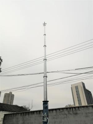 China 6m 6063 Aluminum Lightweight Telescopic Mast For Telecom Ham Radio for sale