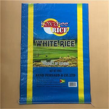 China Woven 25 Kg Rice Packaging Bags PP Polypropylene ISO Certified for sale