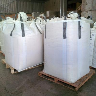 China Woven Super Sack FIBC Bulk Bags Flat Bottom White 2000kg For Corn Rice Flour for sale