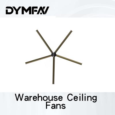 China Aluminium Big Blade Ceiling Fans Commercial Industrial HVLS Big Ceiling Fans For Warehouse for sale