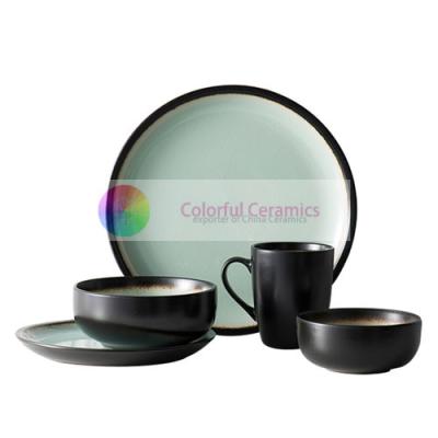 China El servicio de mesa de cerámica del hogar fija sistemas casuales occidentales del servicio de mesa del gres en venta