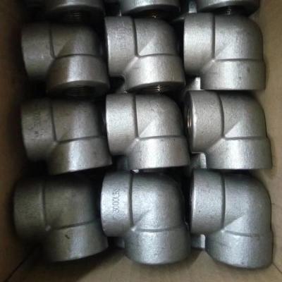 China ASME B16.11 Socket Welded Pipe Fittings 3000LBS 90 Degree Socket Elbow for sale