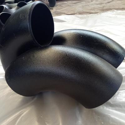 China Butt Welded ASTM SCH40 LR Seamless Pipe  Elbow A234 WPB Pipe Fittings Hot Pushing for sale