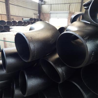 China 4 Inch API Butt Weld Elbows Carbon Steel Sch80 90 Degree Black Pipe Tee Fittings for sale