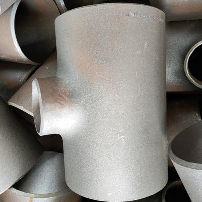 China DN15 Carbon Steel Pipe Fittings Seamless JIS Butt Welded  Reducing Tee for sale