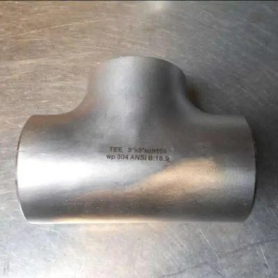 China Sch20 304 Seamless Stainless Steel Pipe Fittings ASME B16.9 SS Reducing Tee for sale