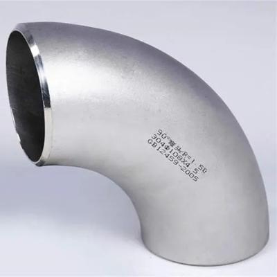 China Silberner Edelstahl ANSI 304 90 Grad-Ellbogen 321 180 45 Grad zu verkaufen