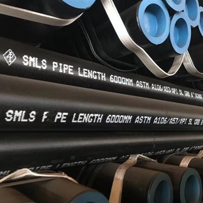 China ERW Welded Seamless Steel Pipe 12M ASTM A106 Sch 40 Black for sale