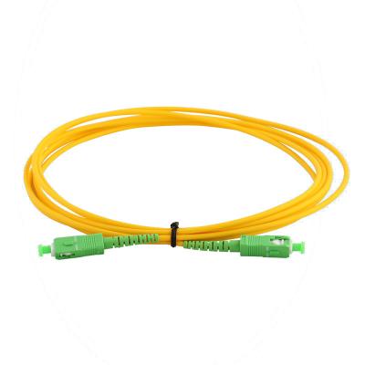 China SC APC to SC APC Single Mode Simplex Fiber Optic Patch Cable LSZH Sheath for sale