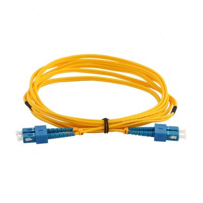 China Single Mode Duplex SC UPC to SC UPC Fiber Optic Patch Cable LSZH for sale