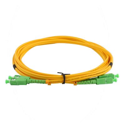 China SC APC to SC APC Fiber Optic Patch Cable Single Mode Duplex LSZH Sheath for sale