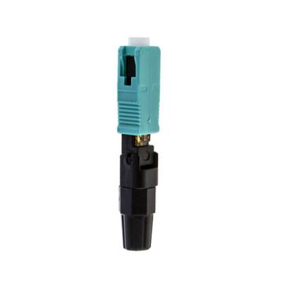 China 55mm Fiber Optic Quick Connectors , OM3 Multimode SC UPC Fast Connector for sale