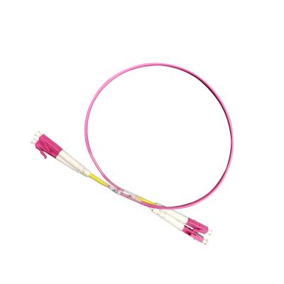 China LC OM4 Patch Cord UPC Ferrule Polish 2.0 3.0 Violet Fiber Patch Cord for sale