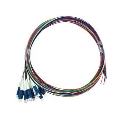 China 12FO Fiber Optic Pigtail LC UPC G652D G657A Length Customized LSZH for sale