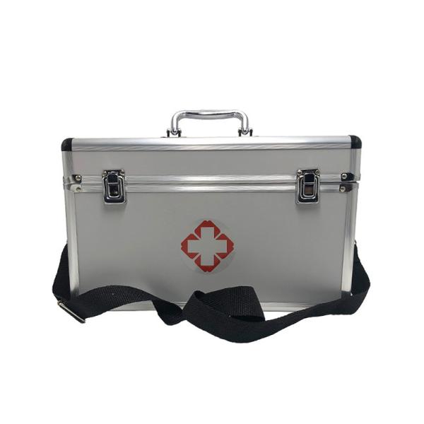 Quality First aid box Aluminum alloy medical box empty, can store conventional drugs for first aid for sale