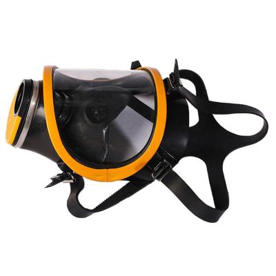 China Máscara química de cara llena con correa ajustable Puda Máscara de gas con filtro de auto-primación en venta