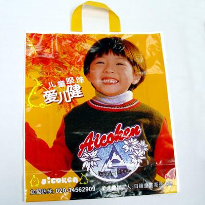 China LDPE Customized Plastic Handle Bags Printing Sustainable Handbag for sale