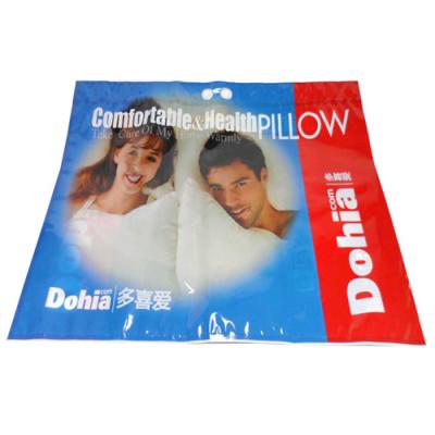 China La manija plástica modificada para requisitos particulares empaqueta el bolso plástico impermeable de la almohada del LDPE en venta