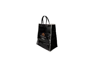 China OEM / ODM Small Black Plastic Bags With Handles LDPE Printing for sale