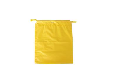 Китай Материал CPE сумки Drawstring продвижения пластиковый устойчивый желтый повторно использованный продается