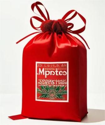 China Christmas Series Drawstring Plastic Bags Bulk Rectangular Shape Custom Capacity for sale