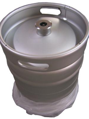 China Silver Color Euro Standard 1 2 Keg 50L Capacity 1.5 And 2mm Thickness for sale