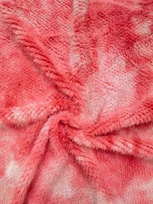 China Tie-dye Polyester Fur Static-free OEKO-TEX Quality standard for elegant Dress Blanket Anti-microbial  Anti-flaming for sale
