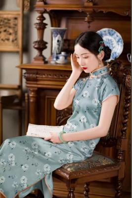 China 100% Silk 20MM Water flowers Fashion AOP Design for Women Dress for sale