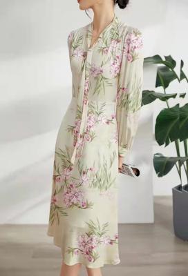 China 100% Silk 19MM Willows shed tear Women Fashion Dress for sale