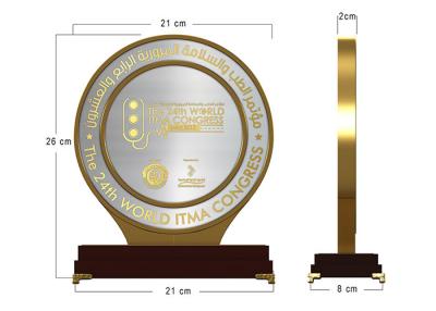 China Die Casting Custom Award Trophies Round Shape For Business Activities for sale