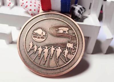 China 60mm Diameter Custom Sports Medals , 10km Marathon Finishers Running Award Medals for sale
