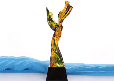 China Modern Twisted Colored Glaze Custom Award Trophies For VIP Workers for sale