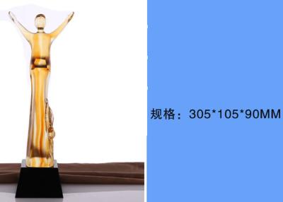 China Custom Logo Colored Glaze Trophy Cup , Black Crystal Base Custom Award Trophies for sale