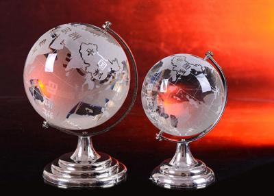 China Bola casera cristalina del globo de los artes K9 de las decoraciones con el mapa del mundo de la voladura de arena en venta