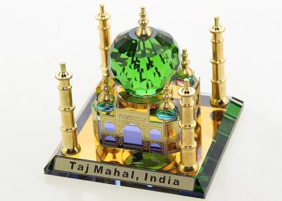 China Miniature Crystal Taj Mahal Replica 80*80*70mm For Travel Commemorate for sale