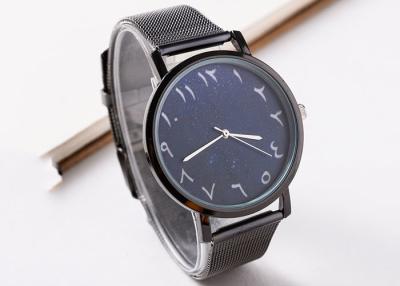 中国 受け入れられる注文のロゴと結婚するための防水金属の革紐のアラビア数字の腕時計 販売のため